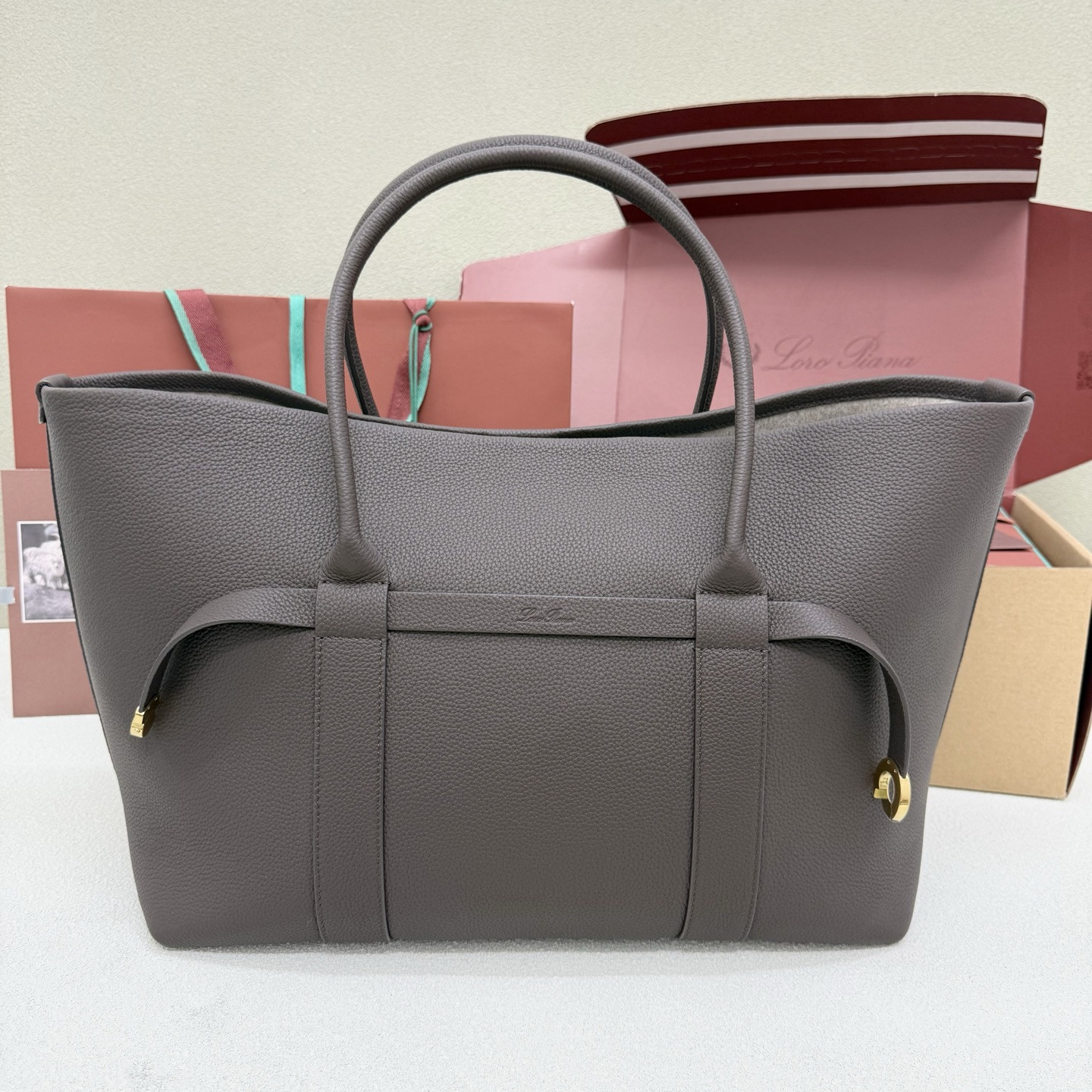 Loro Piana Large Ghiera Shopper 40x26x18cm