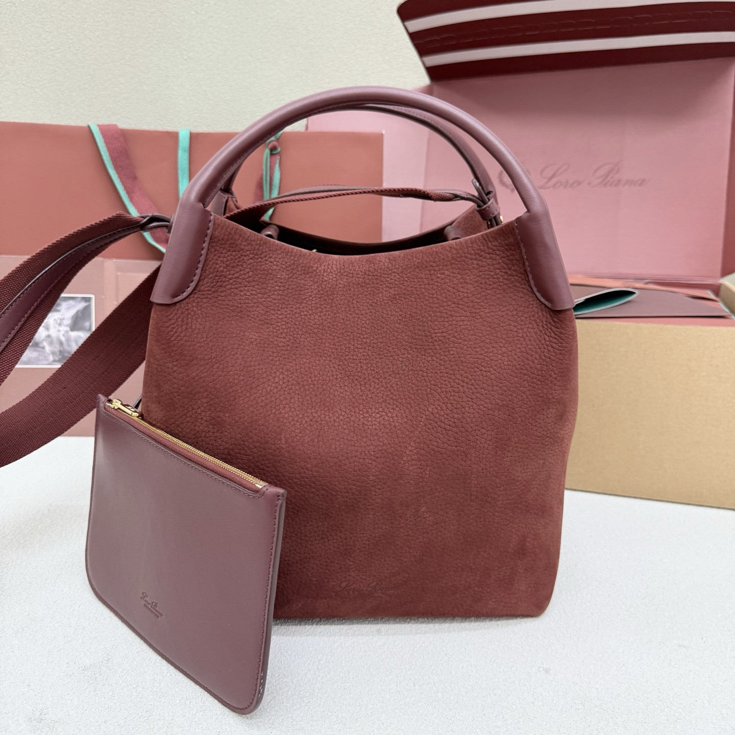 Loro Piana Large Bale Bag 28x36x22cm