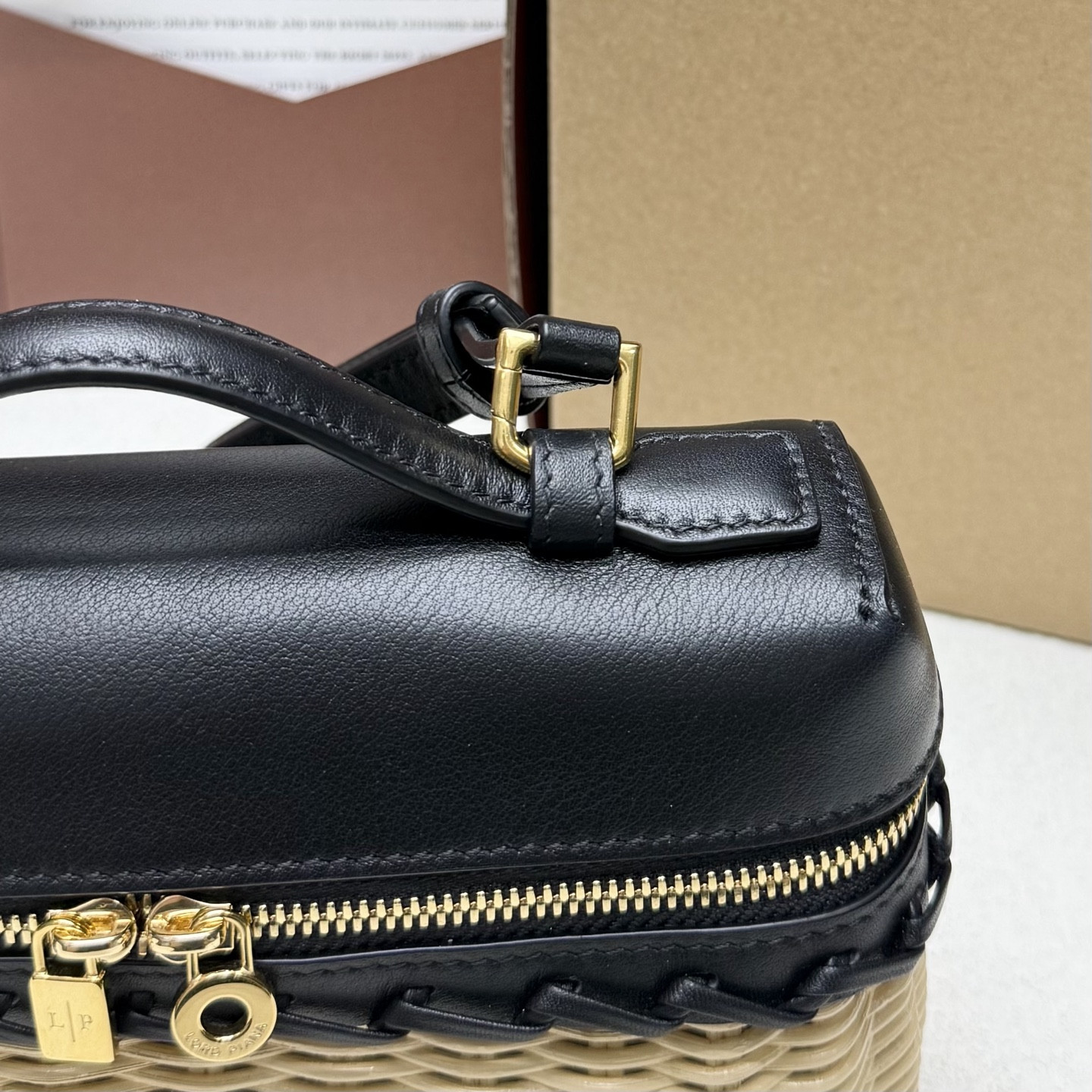 Loro Piana Extra Pocket L19 Wicker Bag 19 x 11.5 x 7cm