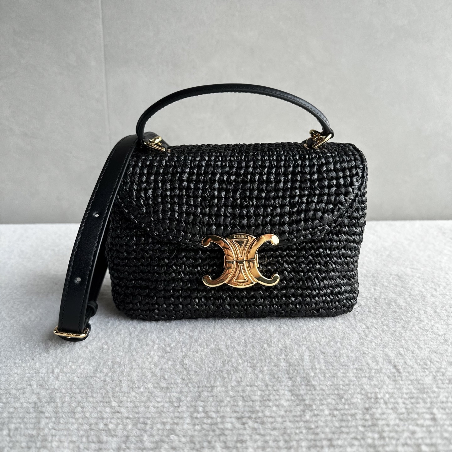 Celine TEEN NINO plant-based material and cowhide leather handbags 20.5x13x8cm