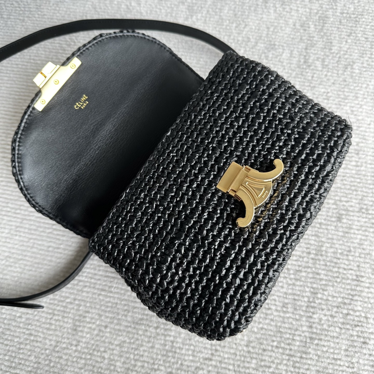 Celine TEEN NINO plant-based material and cowhide leather handbags 20.5x13x8cm