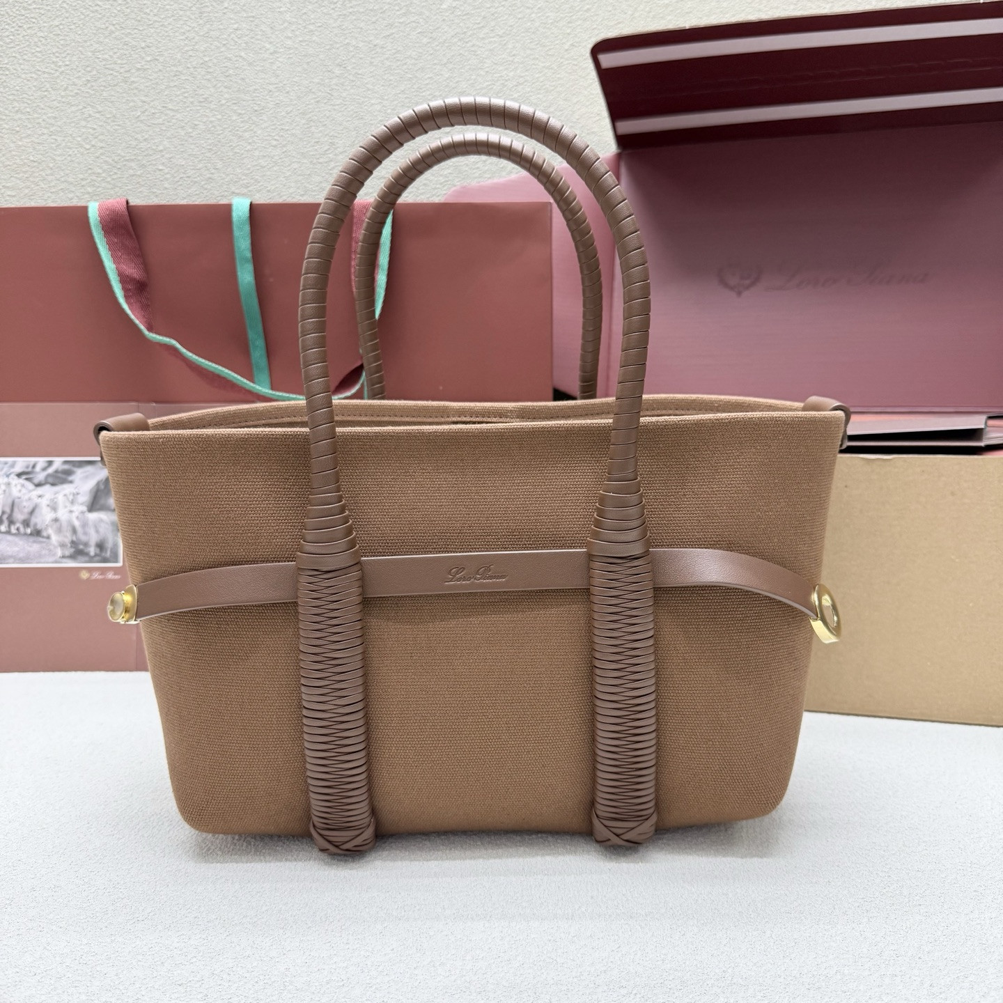 Loro Piana Small Ghiera Shopper 28x19x12cm